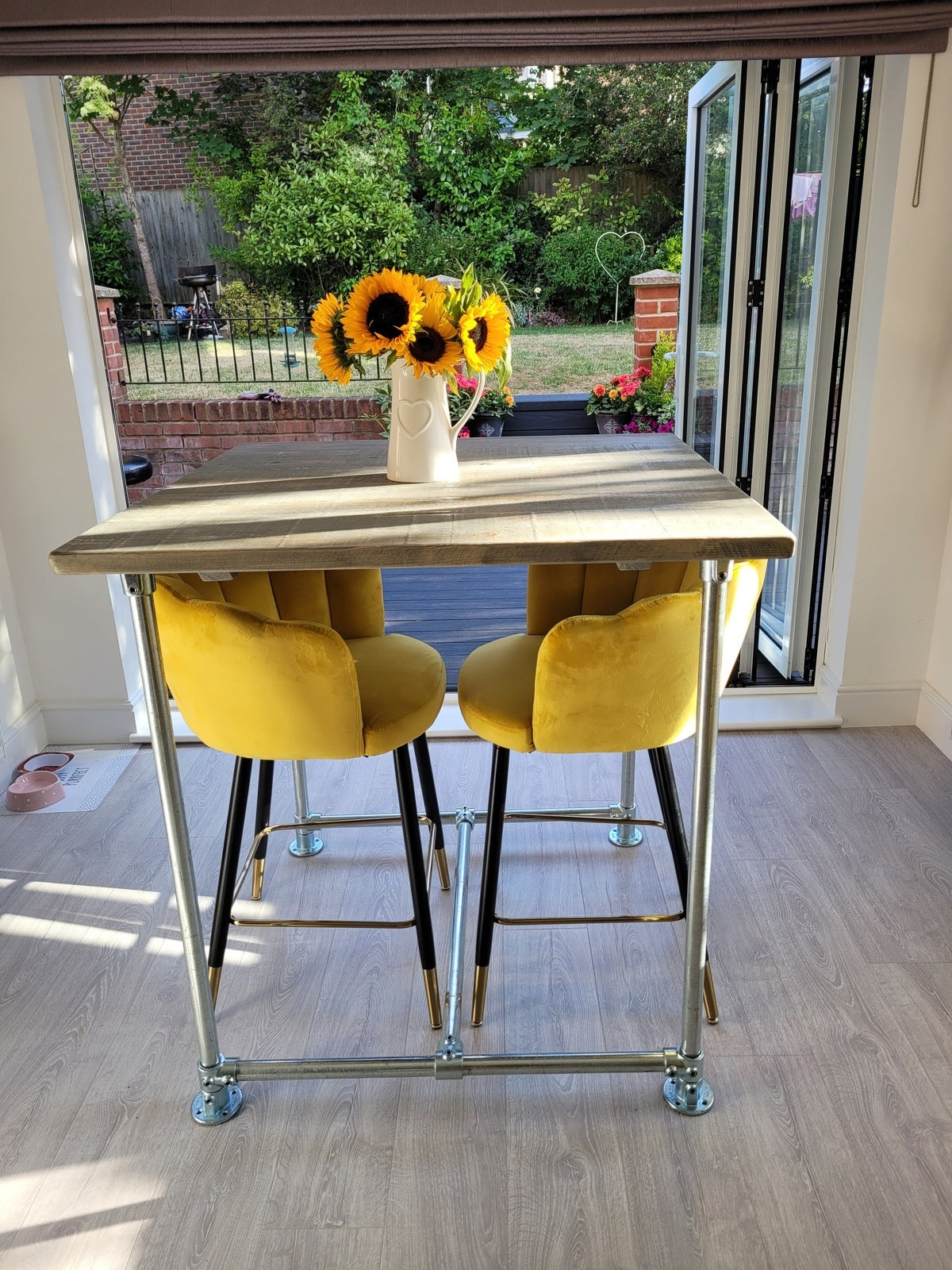 Chunky Rustic square Solid wood table tops various sizes available. Top only, Stained to a colour of your choice. rustic dining.