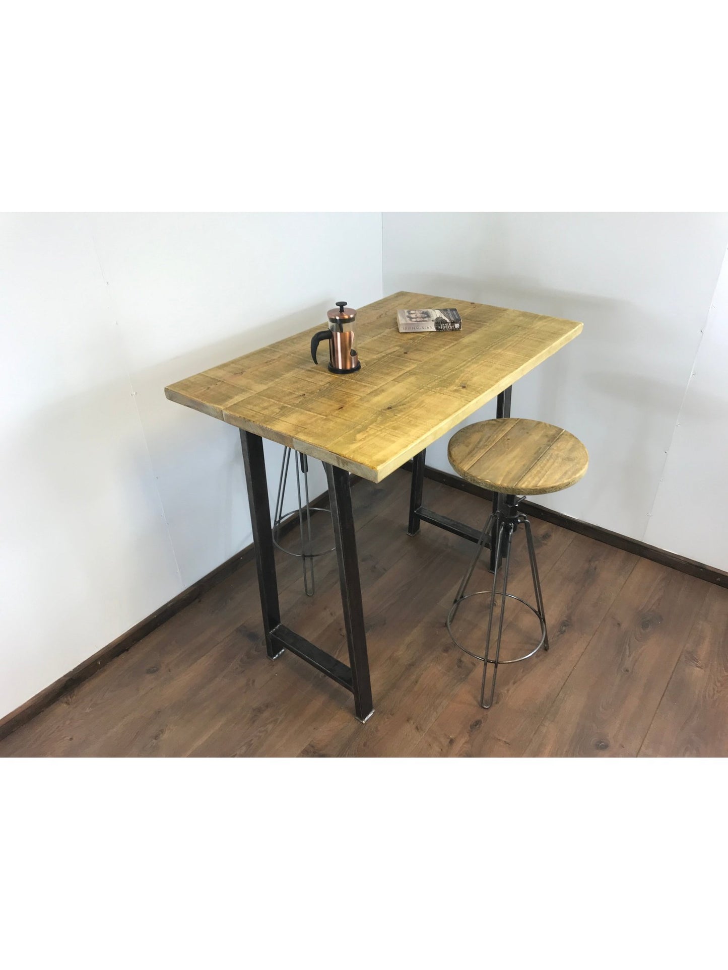 Industrial Rustic Breakfast Bar-Stylish Breakfast Bar-Free standing A frame- Antique iron finish