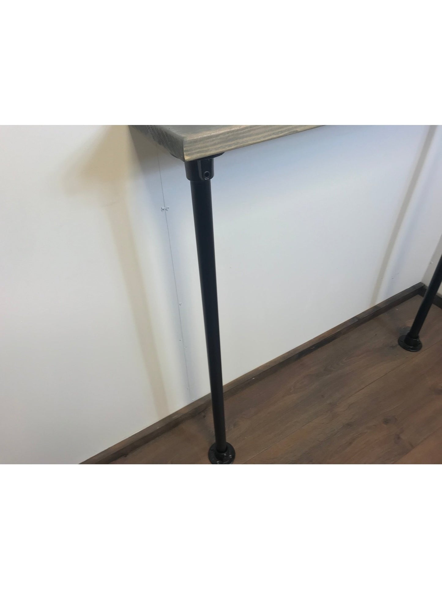 Rustic Radiator Shelf Console Table with silver scaffold style Legs, Wood Rustic Hallway table, Radiator Shelf / Cover, Handmade Wood Table