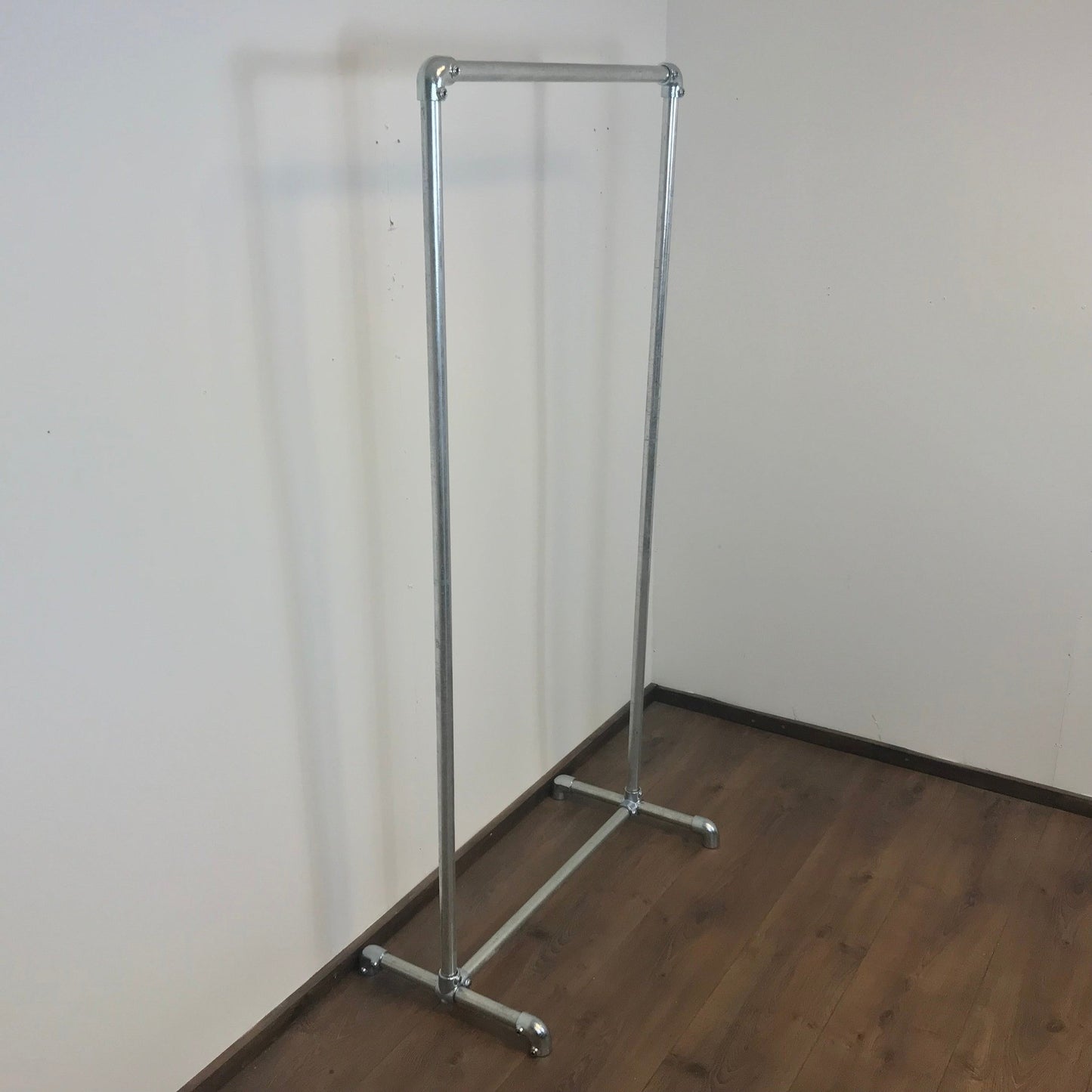 Sturdy Clothing Rail- 180cm high - Industrial clothing rail - Silver steel pipe - garment rail - various widths