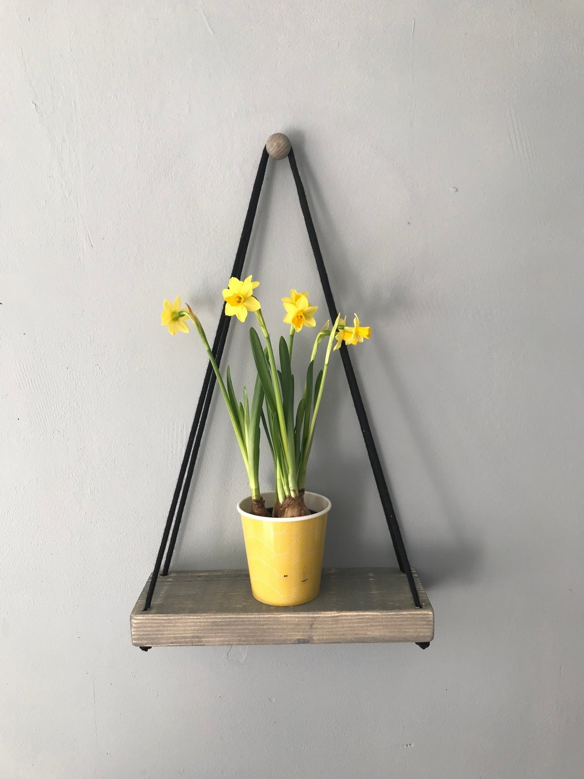 Rustic Hanging shelf, Rope hung shelves, Home shelving, 3 choices of wood finish