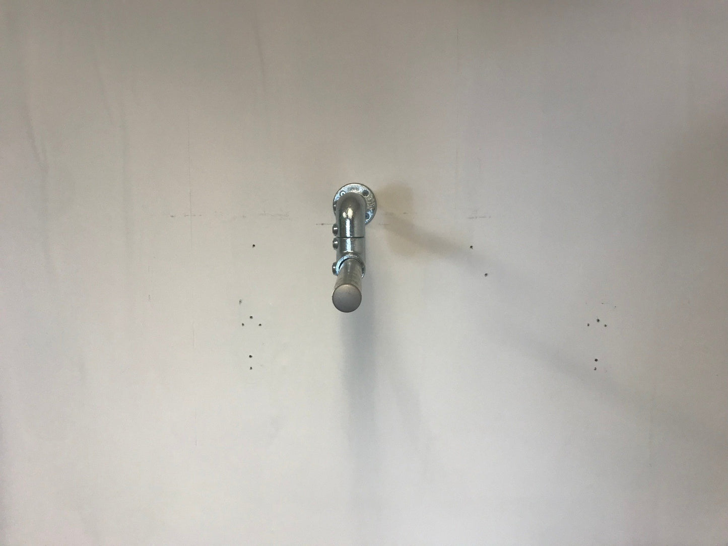 Wall Fixed Drop rail in robust 34mm tube, Galvanised silver or Black.