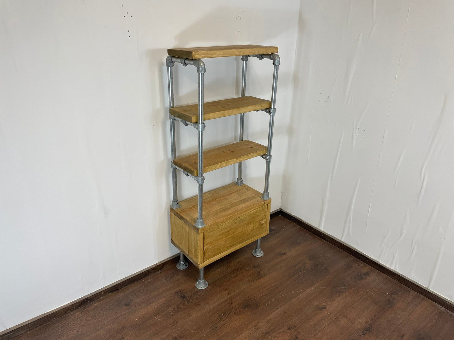 Industrial/Rustic Ladder Style Shelving Unit with Cupboard
