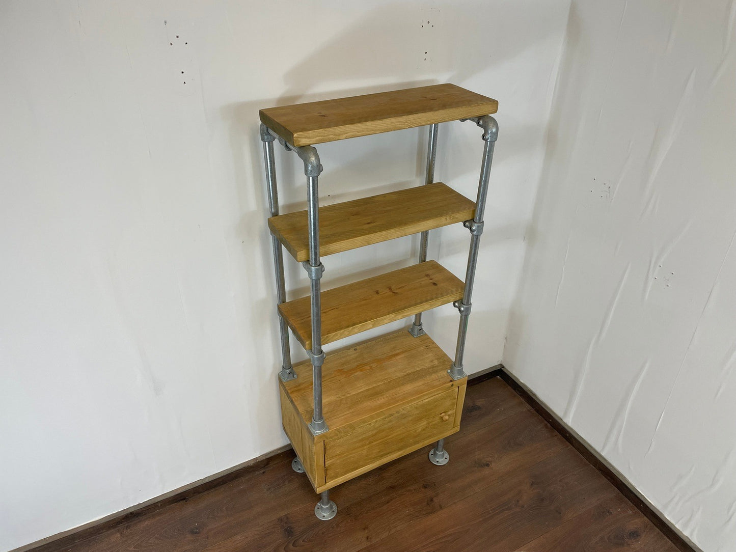 Industrial/Rustic Ladder Style Shelving Unit with Cupboard