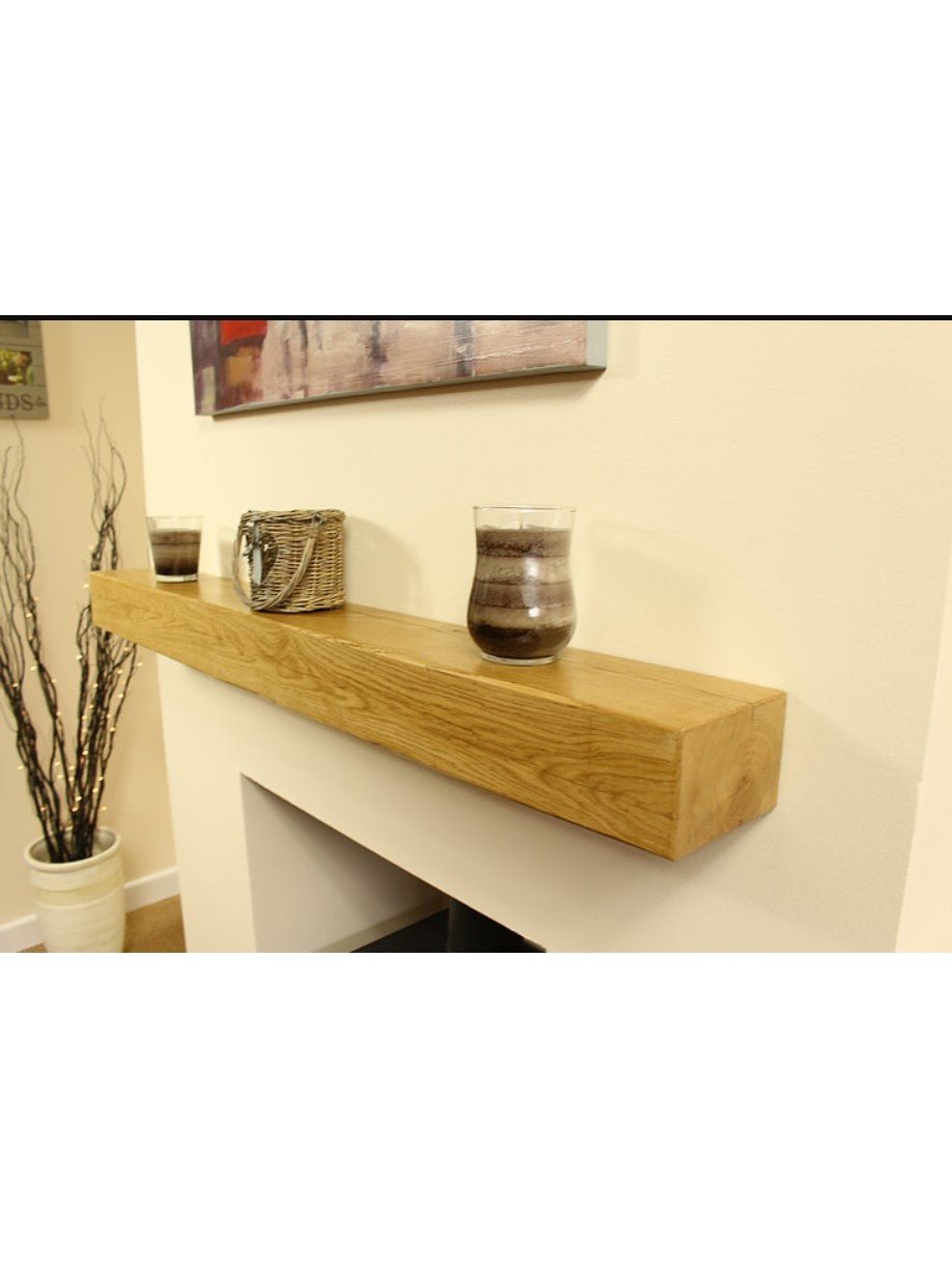 Rustic Solid Pine floating Shelf, Handcrafted, Floating pine Mantel Shelf, 95mm x 95mm, 5 wood finishes. free Uk delivery