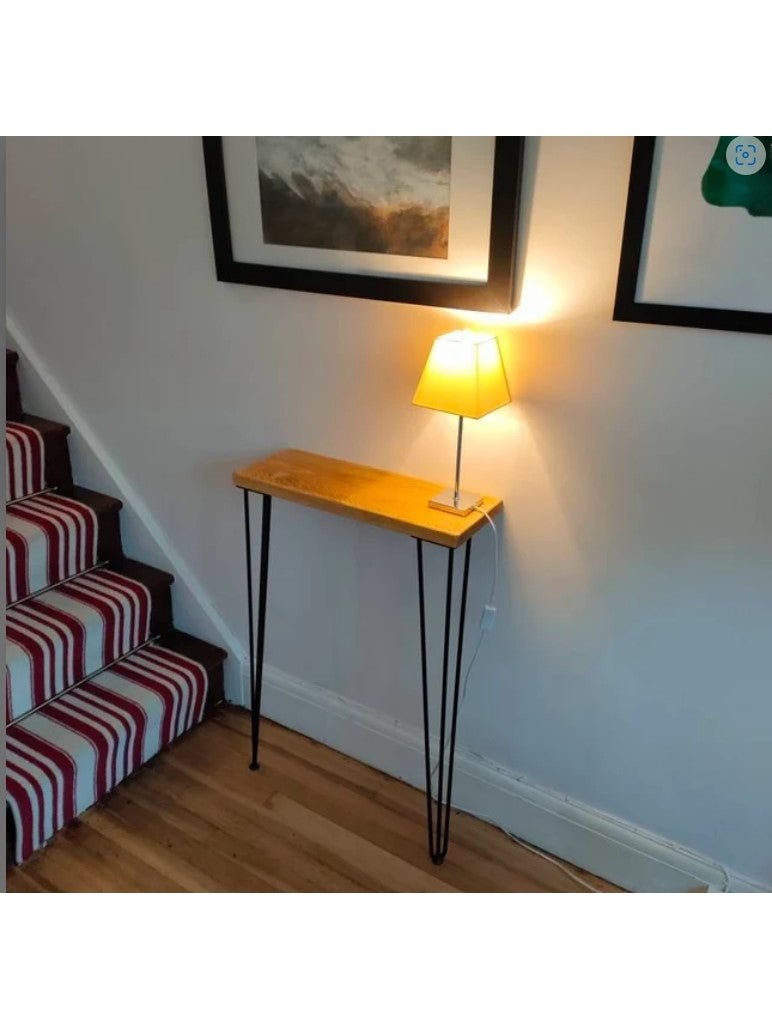 Rustic Console Table with Hairpin Legs, radiator shelf, Wooden Rustic Hallway table, Radiator Shelf / Cover, Handmade Wooden Hall Table