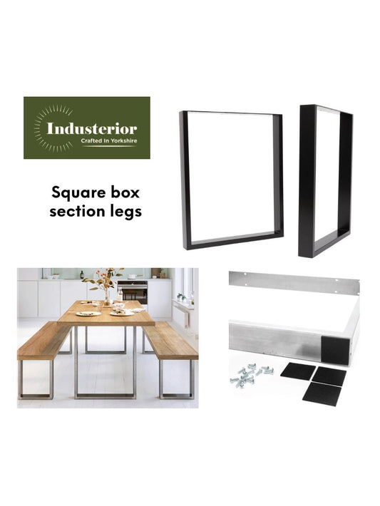 SQUARE INDUSTRIAL LEGS - various sizes and colours - Industerior