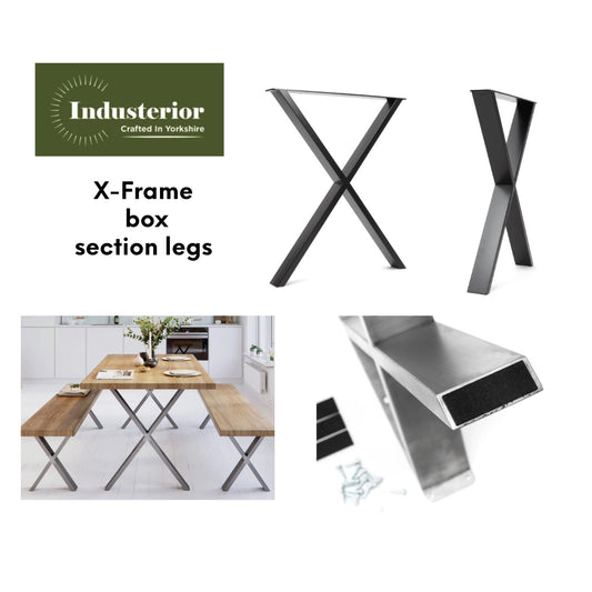 X - FRAME INDUSTRIAL LEGS - various sizes and colours - Industerior