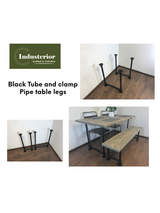 BLACK PIPE INDUSTRIAL LEGS - various sizes - Industerior