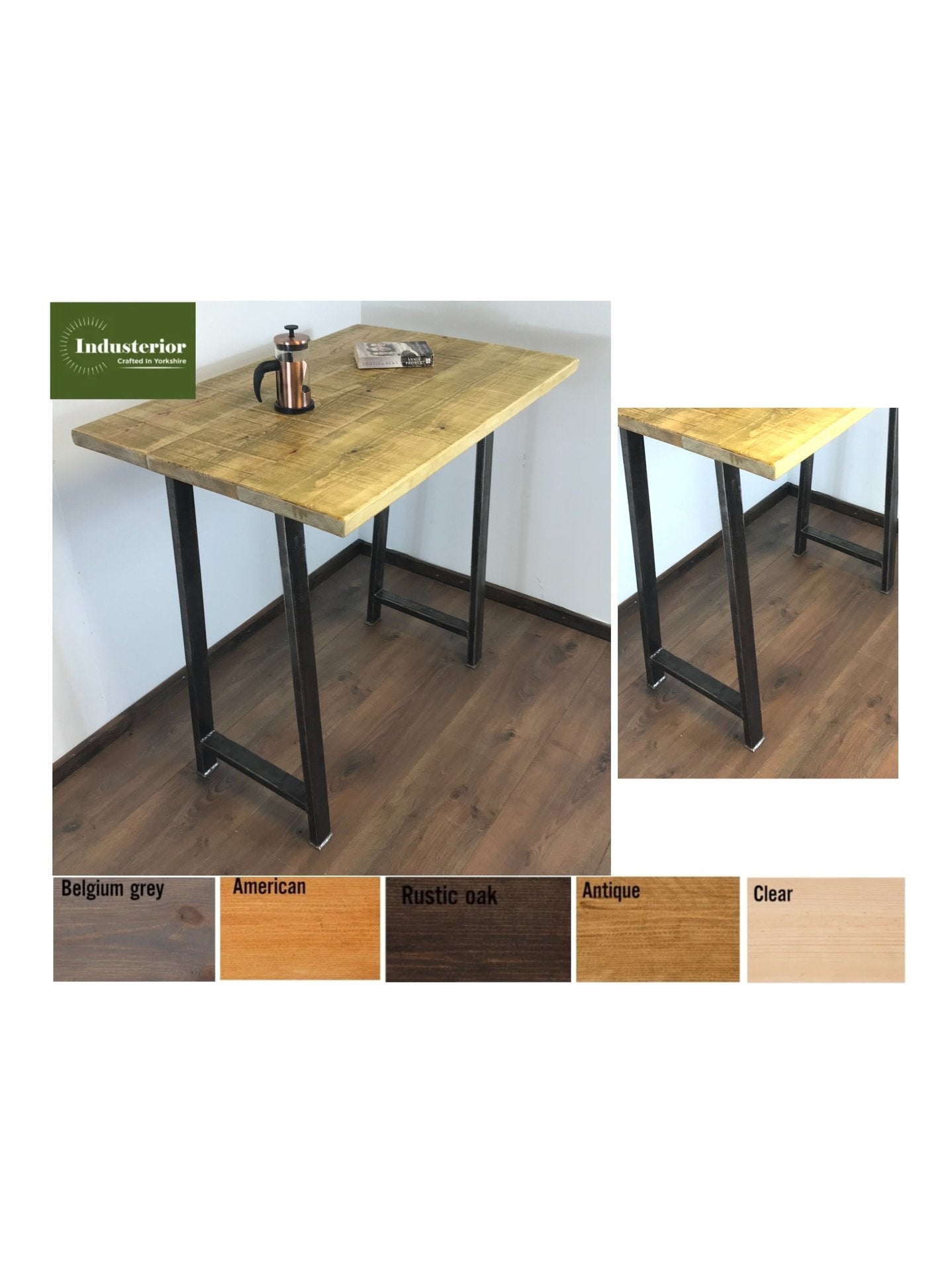 Industrial Rustic Breakfast Bar-Stylish Breakfast Bar-Free standing A frame- Antique iron finish
