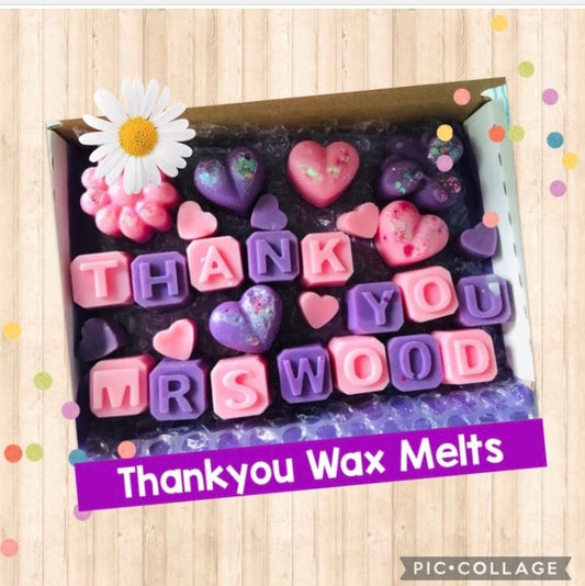 Thank you Teacher, Friend, Mum, Personalised Wax Melts Gift, - Industerior