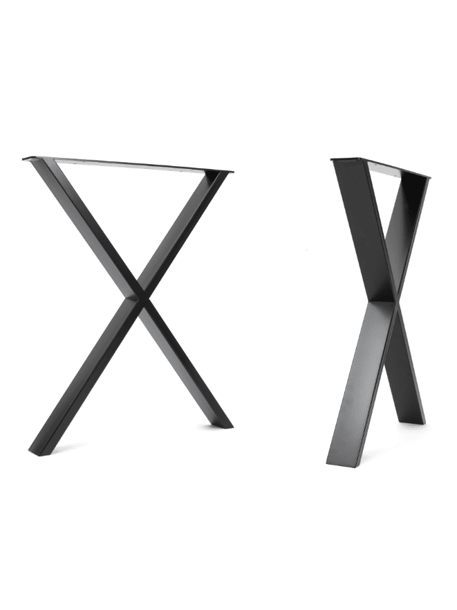 Dining Table with X Frame Legs in 2 finishes, Handmade with solid sustainable wood, dining table set.