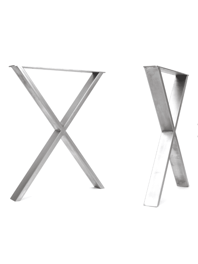 Dining Table with X Frame Legs in 2 finishes, Handmade with solid sustainable wood, dining table set.