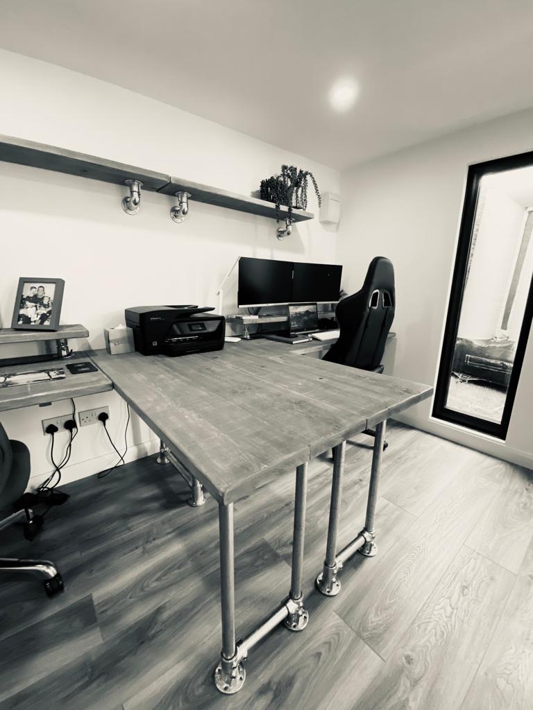 Home Office working - Rustic corner desks - made to measure