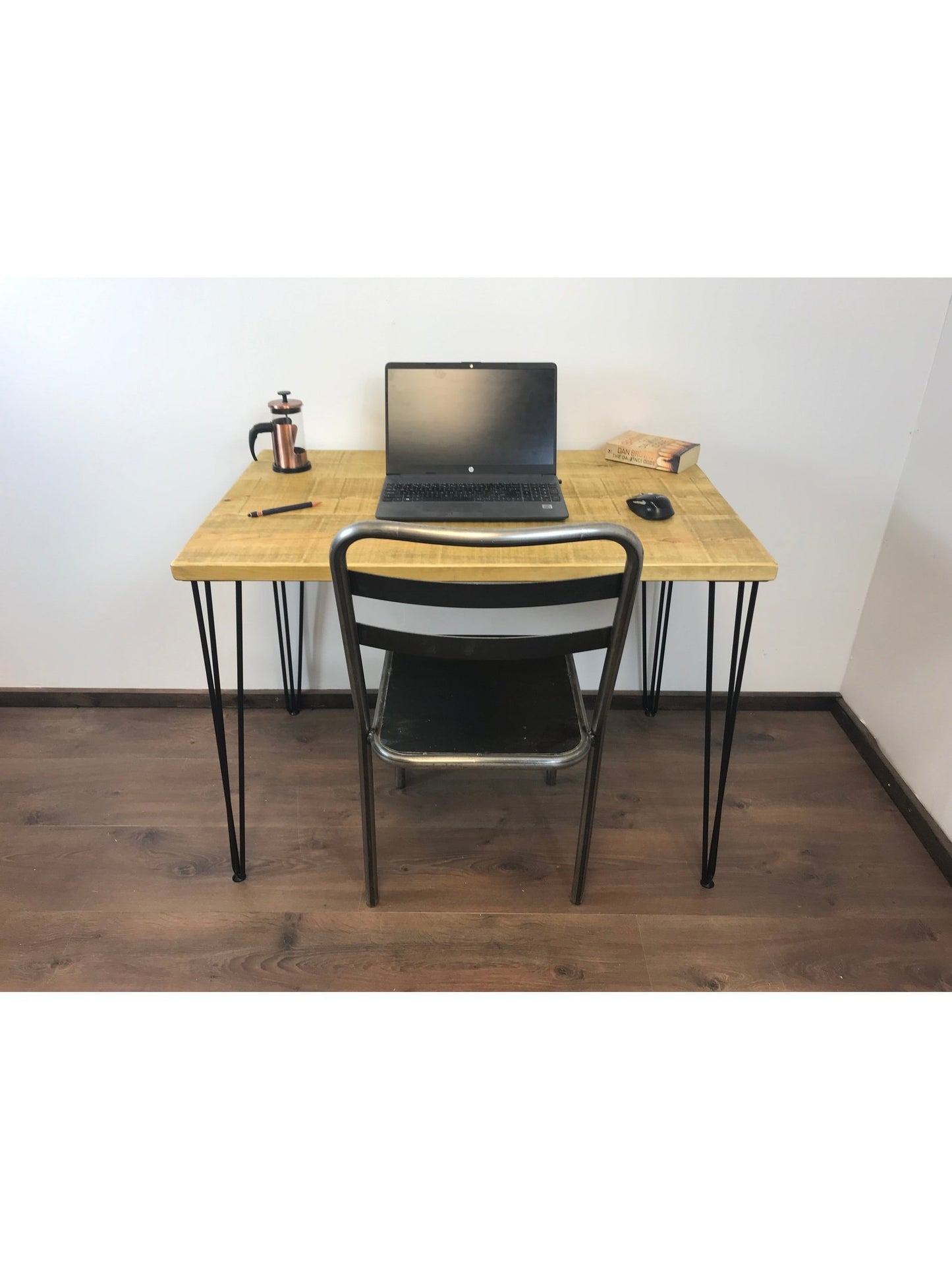 Rustic office Desk with hair pin legs, 5 choices of rustic wood with Industrial style legs, solid wood office desk, sustainable timber.