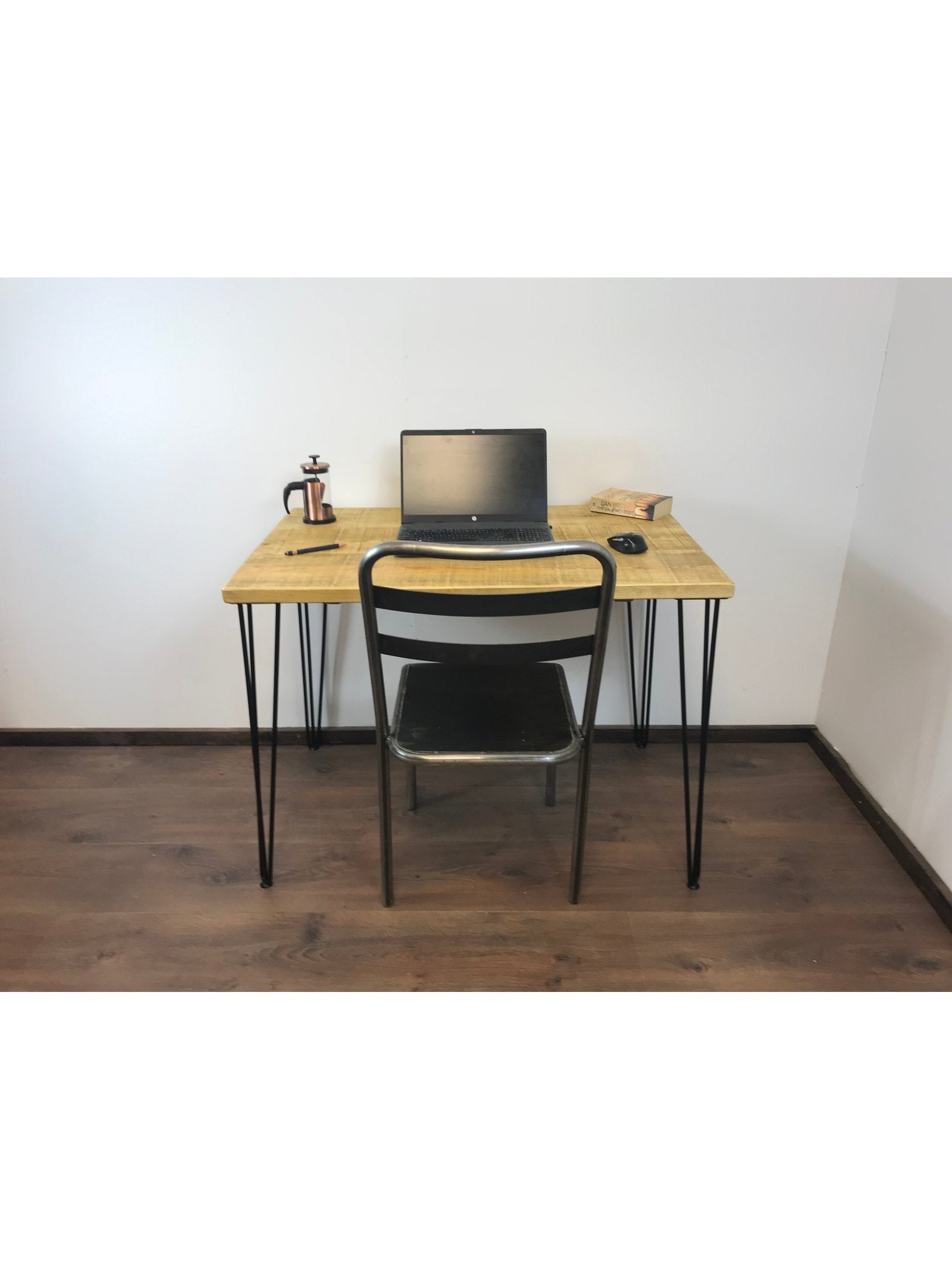 Rustic office Desk with hair pin legs, 5 choices of rustic wood with Industrial style legs, solid wood office desk, sustainable timber.