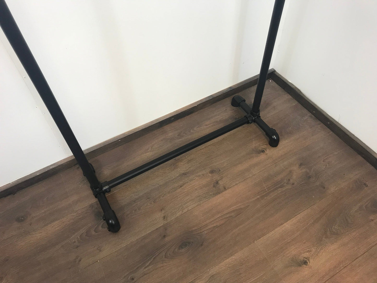 Sturdy Clothing Rail- 180cm high - Industrial clothing rail - BLACK steel pipe - garment rail - various widths