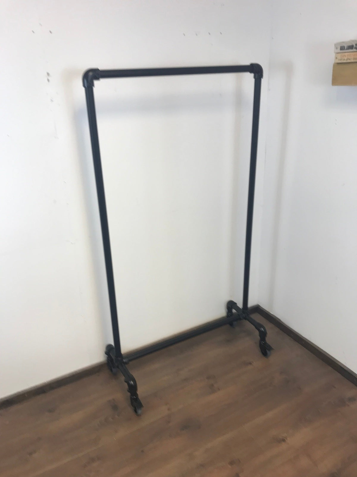 Sturdy Clothing Rail- 150cm high - Industrial clothing rail - BLACK steel pipe - garment rail - various widths