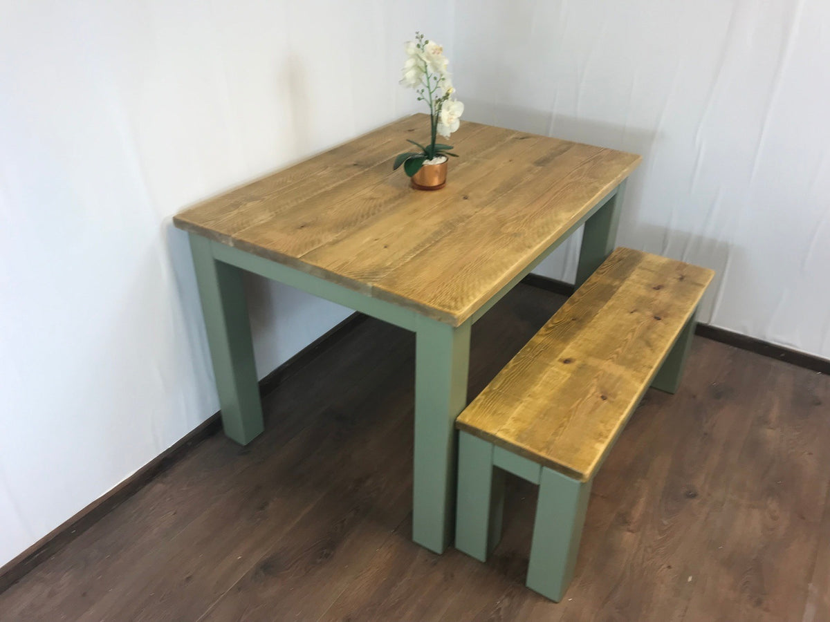Painted Rustic Table Hand Painted Farmhouse Table Rustic Farmhouse Dining Table And 4