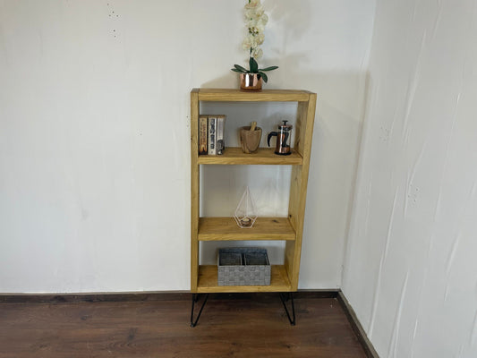 Industrial Rustic Bookcase Bookshelves on Hairpin Legs
