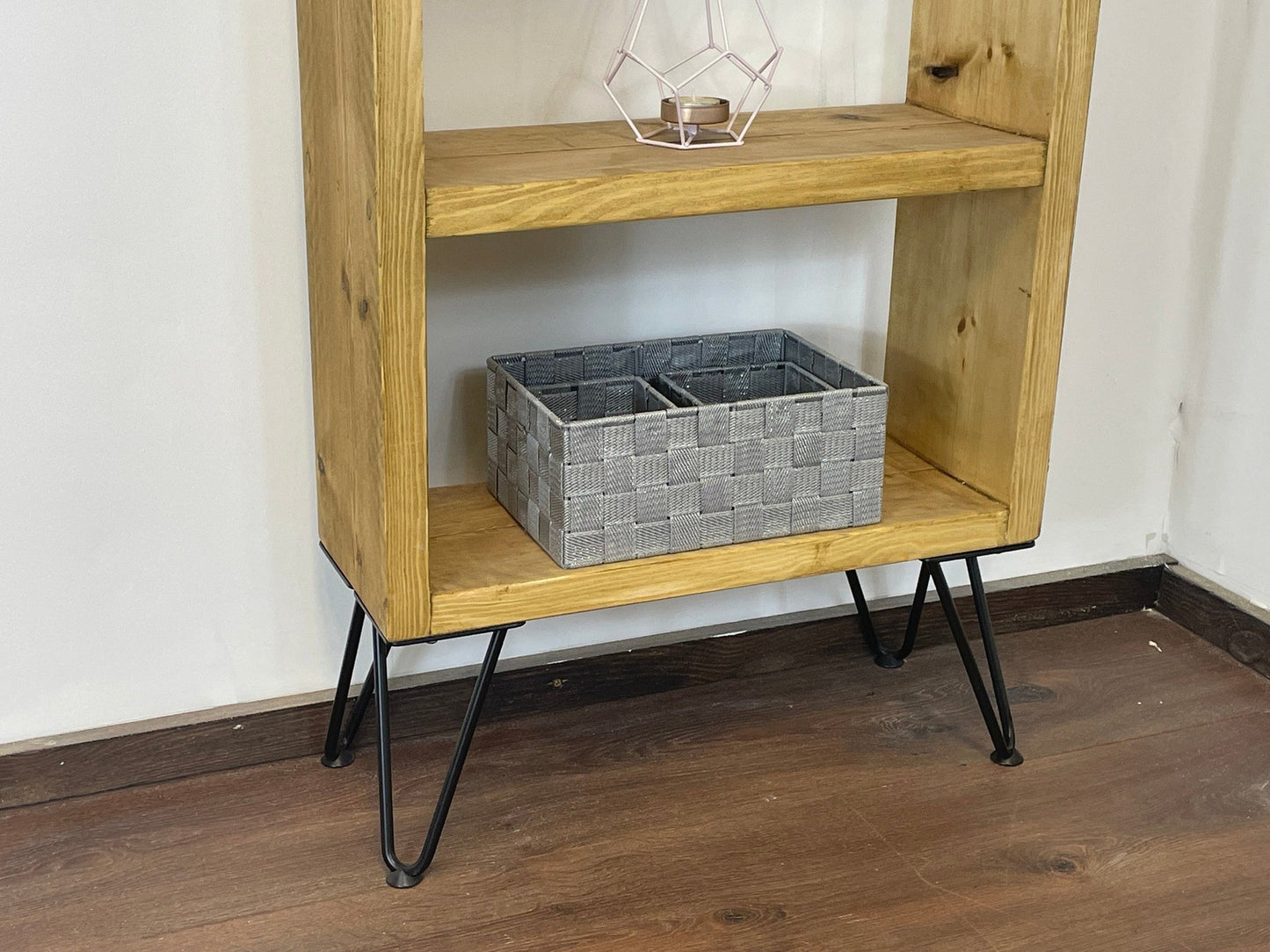 Industrial Rustic Bookcase Bookshelves on Hairpin Legs