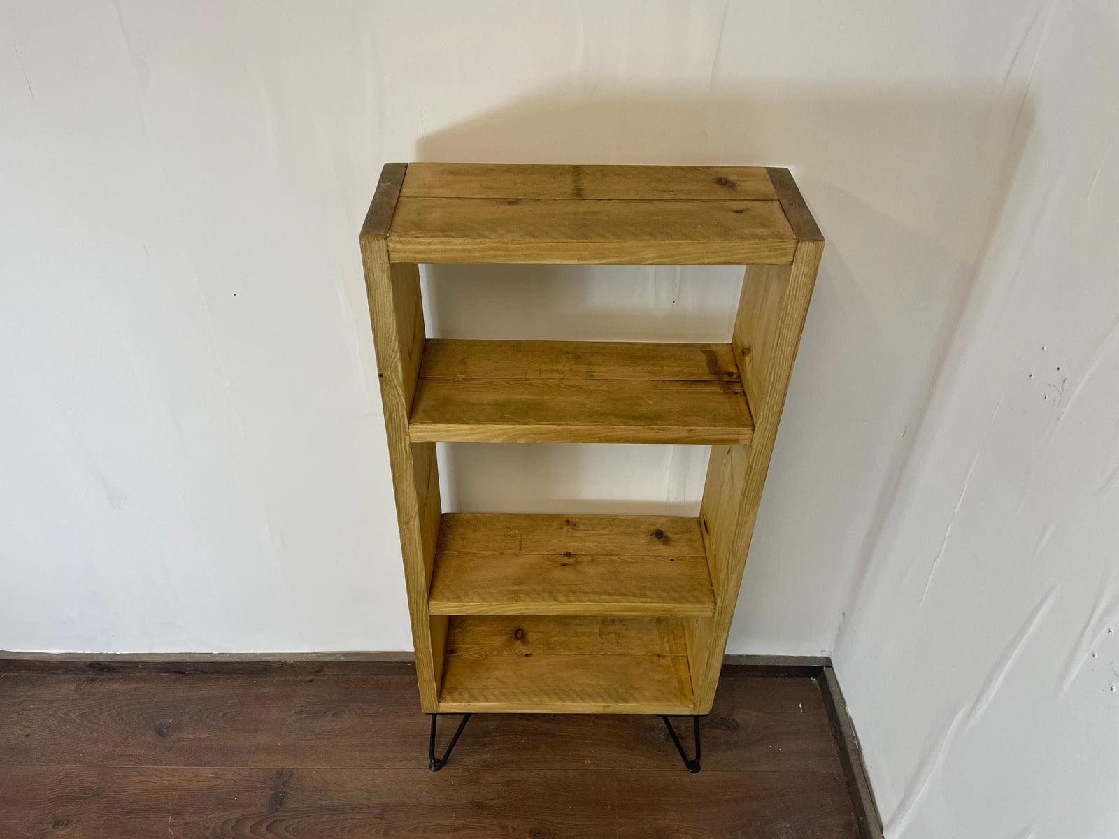 Industrial Rustic Bookcase Bookshelves on Hairpin Legs