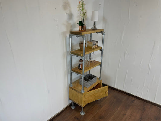Industrial/Rustic Ladder Style Shelving Unit with Cupboard